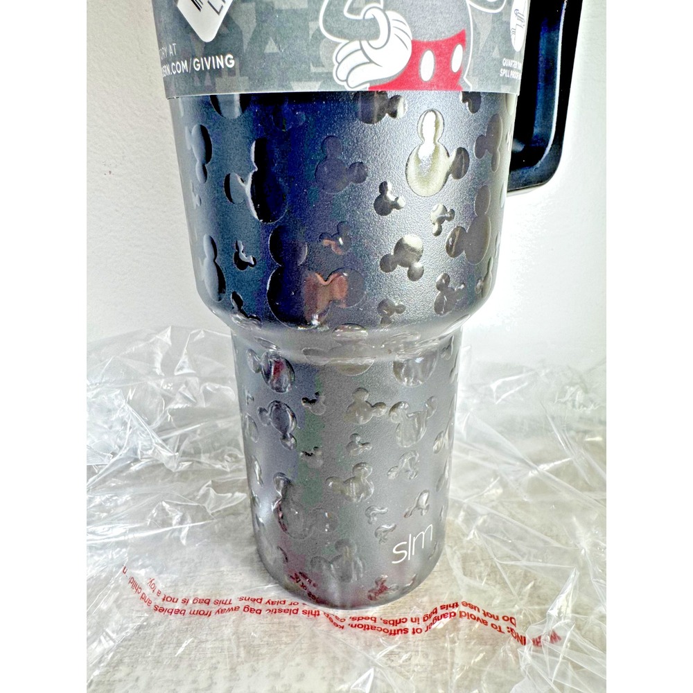 SEE PICS- Mickey Mouse Design Trek Tumbler 40 oz Simple Modern With Handle & Lid - Picture 4 of 7